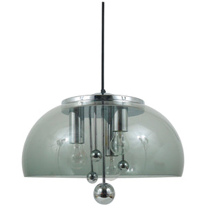 Doria Midcentury Space Age Globe Pendant Lamp, Germany, 1970s