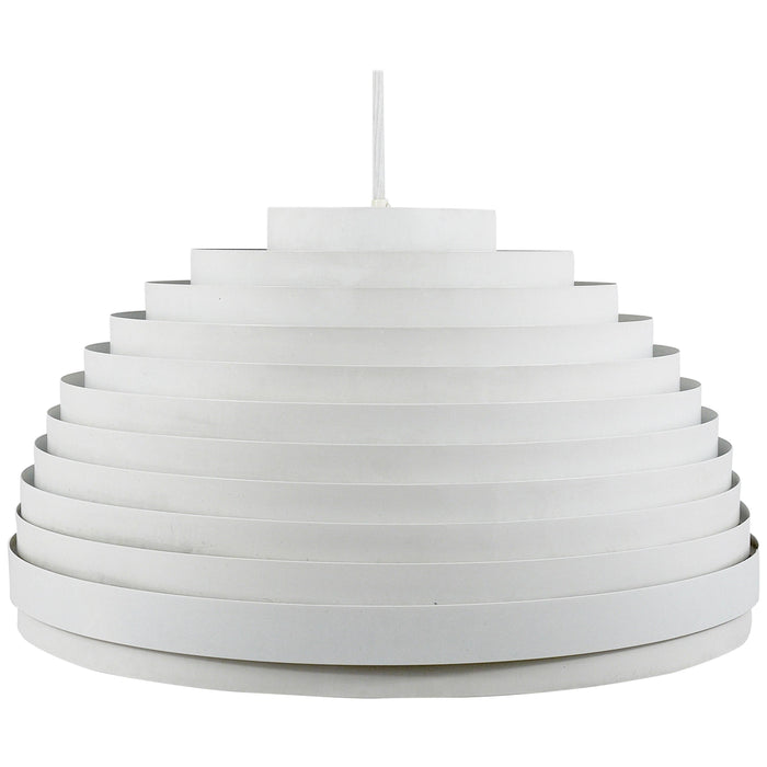 1960s Panton Style "Dynamic" Lamella Ring Pendant Moon Lamp by Vest, Austria