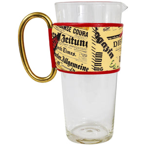 Caraffa in vetro Carl Auböck Martini Newspaper, Mid-Century, Austria