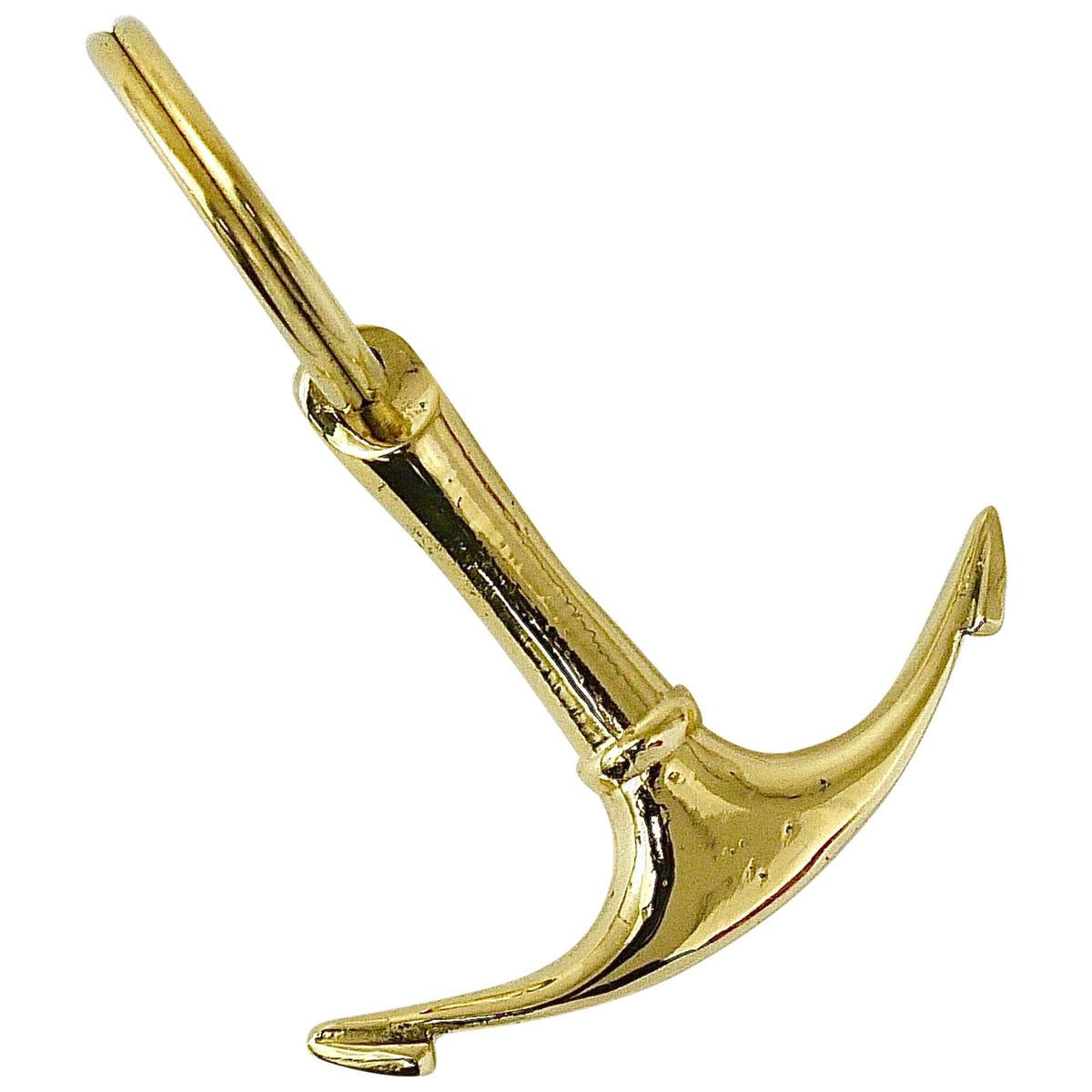 Carl Auböck Handgefertigter Mid-Century Anker-Schlüsselanhänger aus Messing
