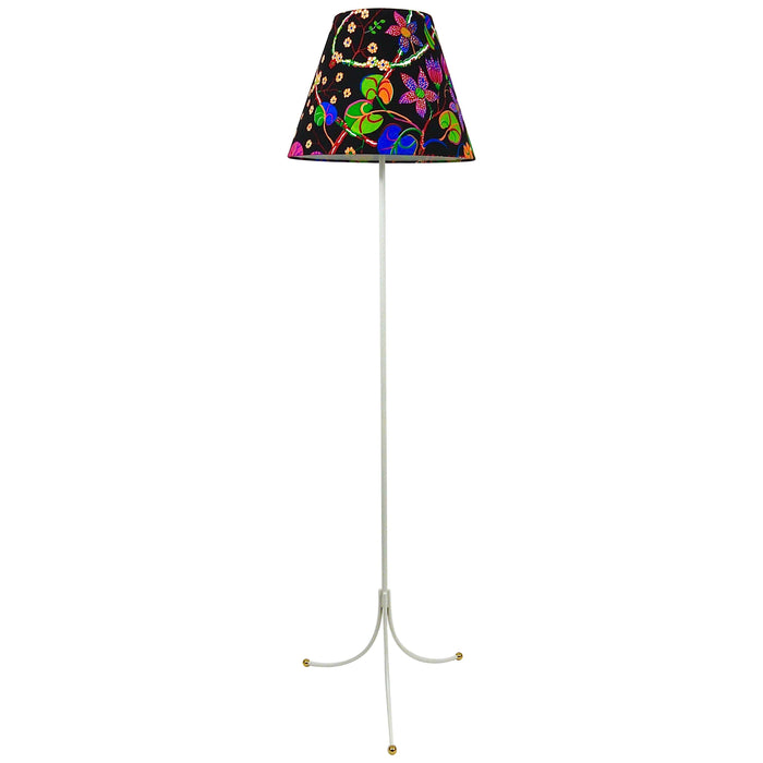 Josef Frank x J.T. Kalmar (Haus & Garten) White Tripod Brass Floor Lamp #2057