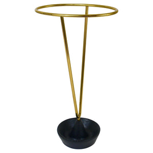 Carl Auböck Mid-Century Brass and Cast Iron Umbrella Stand, Austria, 1950s