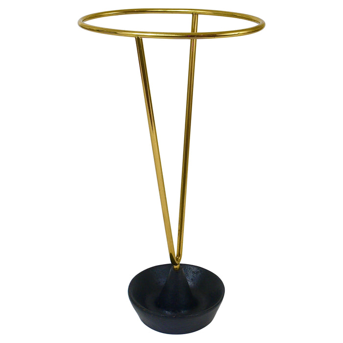 Carl Auböck Mid-Century Brass and Cast Iron Umbrella Stand, Austria, 1950s