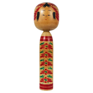 Dekorative Togatta-Kokeshi-Puppenskulptur aus Nordjapan, handbemalt