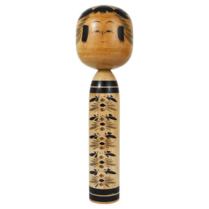 Dekorative Togatta-Kokeshi-Puppenskulptur aus Nordjapan, handbemalt