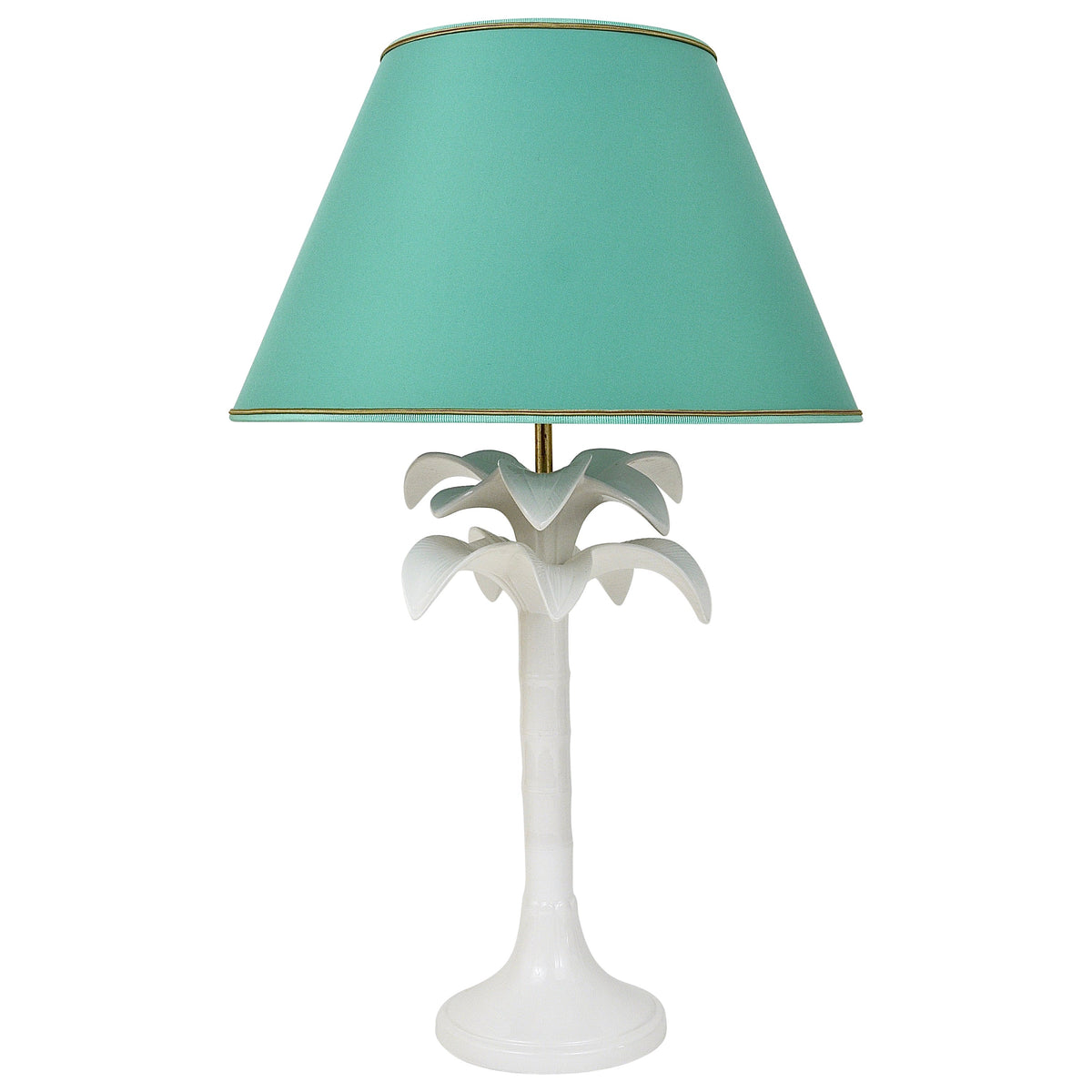 Lampe de table Tommaso Barbi palmier en faux bambou blanc, Italie