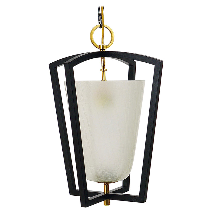 Kalmar Vienna Brass Lantern Midcentury Pendant Lamp, Austria, 1950s