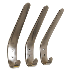 2x Vintage Carl Auböck II Nickel-Plated Brass Wall Hooks, Austria, 1950s