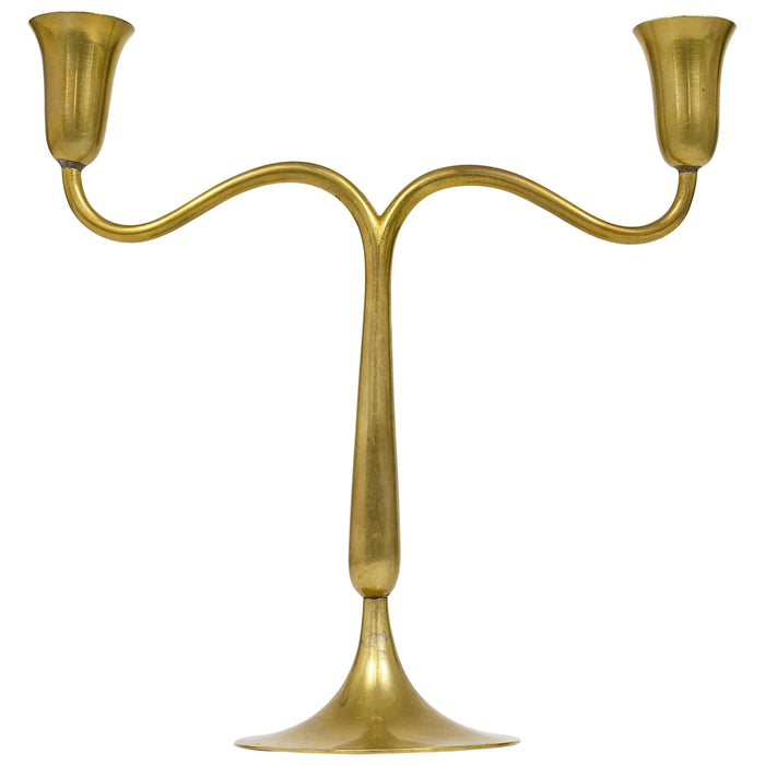Hagenauer Vienna Brass Candelabra Mid-Century Candle Holder, Austria, 1940s