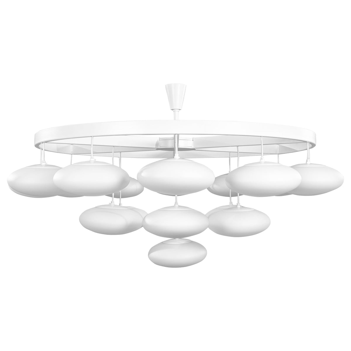 Impressive Midcentury Modern Cloud Chandelier from Volksgarten Milchhalle Vienna