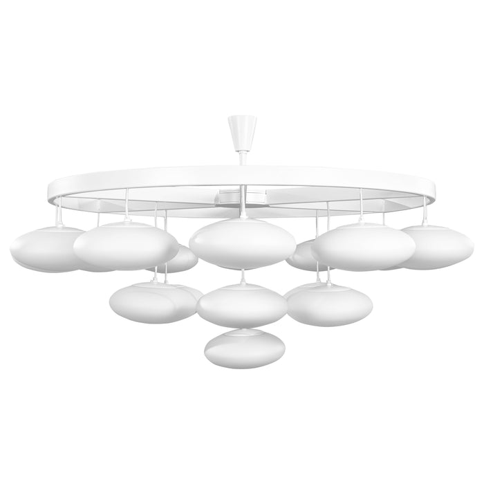 Impressive Midcentury Modern Cloud Chandelier from Volksgarten Milchhalle Vienna