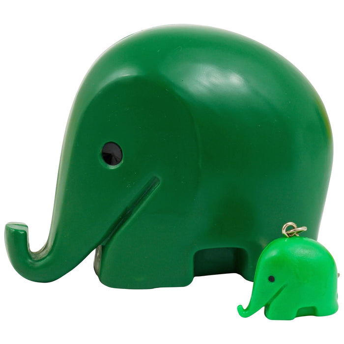 Luigi Colani Drumbo Green Elephant Money Bank for Dresdner Bank, 1970s