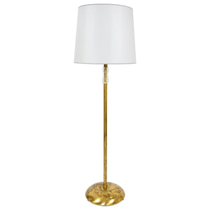 Bakalowits Wien Stehlampe aus massivem Messing mit Griff aus Glas, Österreich, 1950er-Jahre