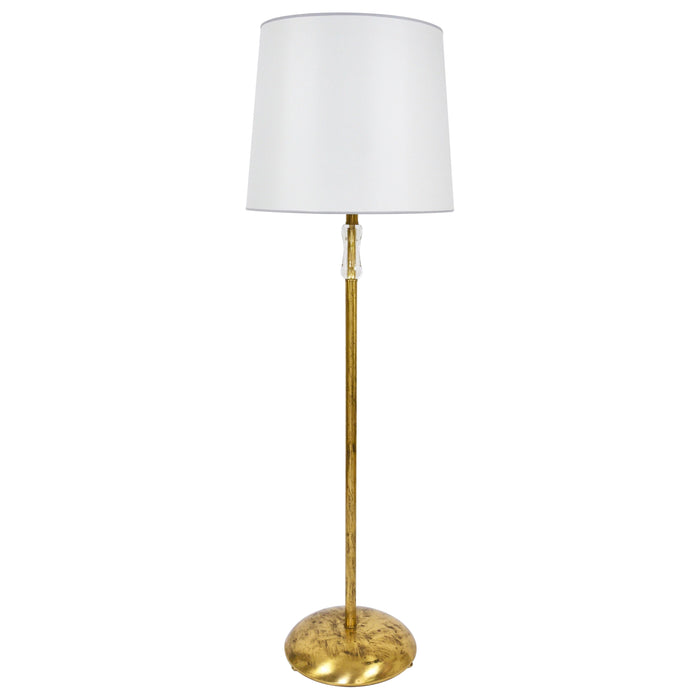 Bakalowits Vienna Solid Brass Floor Lamp With Glass Handle, Austria, 1950s