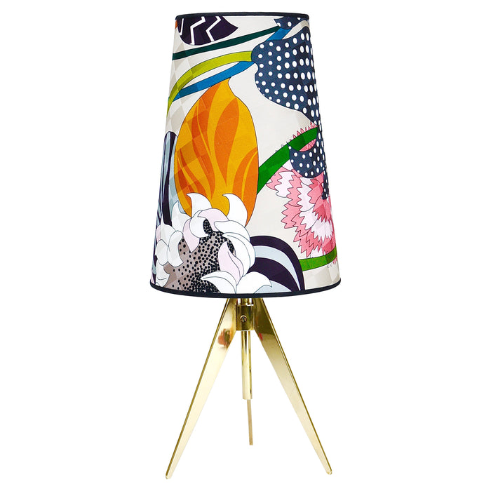 Missoni x Kalmar Vienna Adjustable Brass Tripod Table Side Lamp, Austria, 1950s