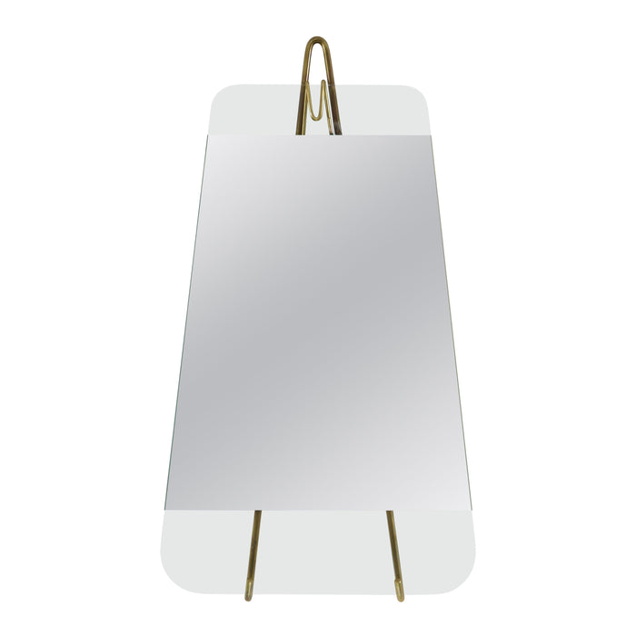 Carl Aubock Vienna Rare Brass Wall Mirror No. 38, Austria, 1950s