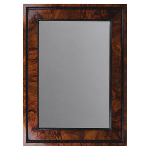Miroir mural carré ancien Biedermeier en noyer, 19e siècle, Vienne, années 1850