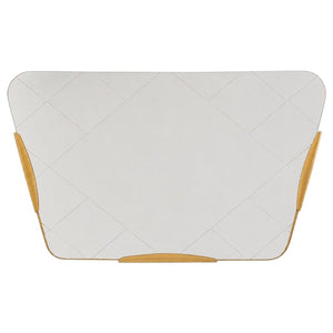 Grande specchio da parete trapezoidale dorato con motivo a diamanti incisi, Austria, 195