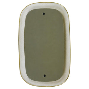 Vereinigte Werkstätten wall mirror with cream Rigitulle frame and brass border