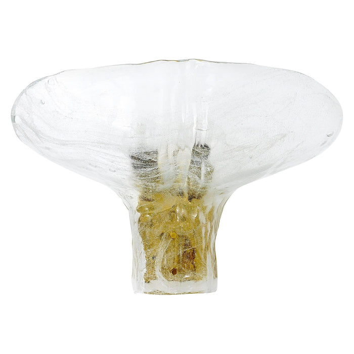 J.T. Kalmar Huge Brass & Melting Glass Petal Sconce, Mid-Century Austria, 1970s