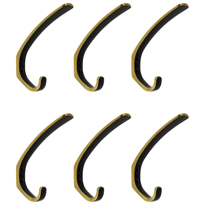 Up to 2 Mid-Century Brass Wall Coat Hooks by Herta Baller, Austria, 1950s