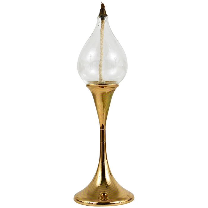 Freddie Andersen Mid-Century Oil Lamp Brass Candleholder, Denmark, 1970s