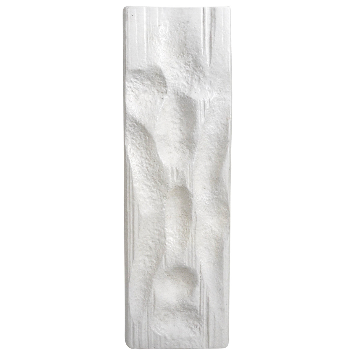 Huge White Relief Op Art Porcelain Vase, Martin Freyer, Rosenthal Germany, 1960s