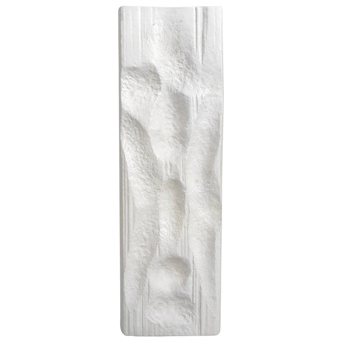 Huge White Relief Op Art Porcelain Vase, Martin Freyer, Rosenthal Germany, 1960s