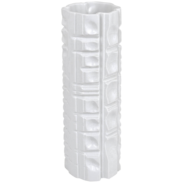 Rosenthal Germany Op Art Huge White Relief Porcelain Vase, 1960s