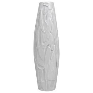 Cuno Fischer Rosenthal Studio-Linie White Relief Op Art Porcelain Vase, 1960s