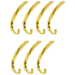 Up to four Mid-Century Brass Wall Coat Hooks by Herta Baller, Austria, 1950s