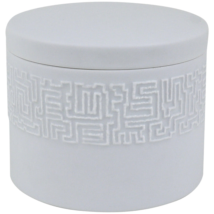 Cuno Fischer Rosenthal Studio-Linie White Relief Op Art Bowl with Lid, 1960s