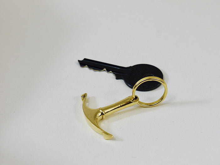 Carl Auböck Handcrafted Midcentury Brass Anchor Figurine Key Ring Chain Holder