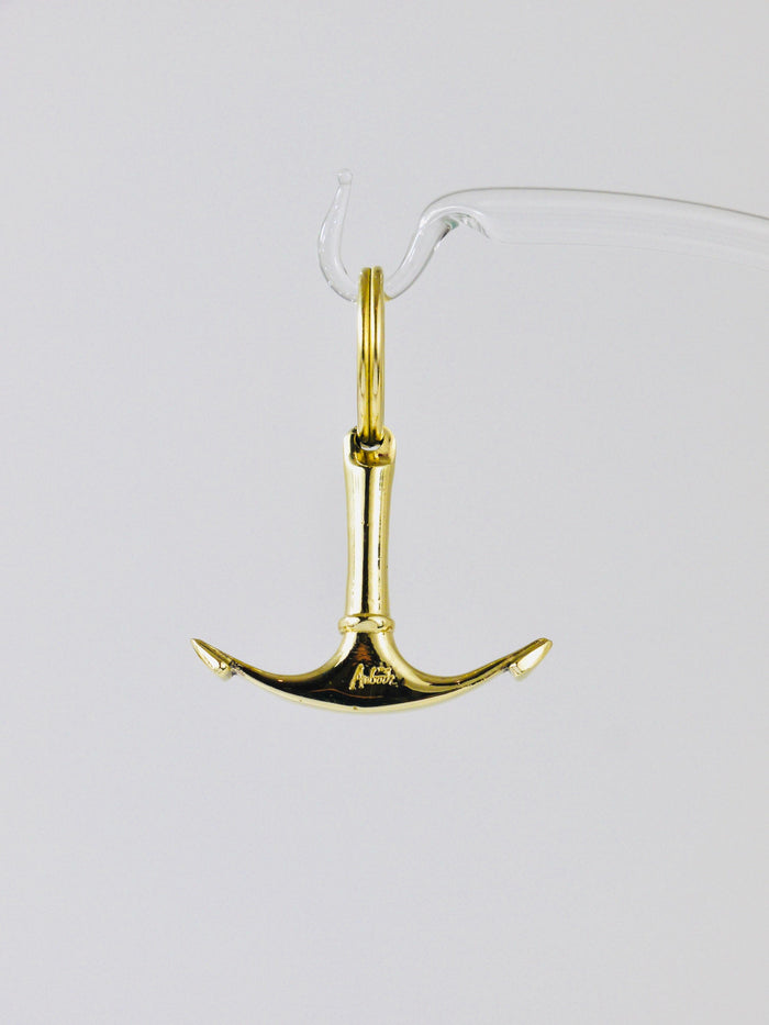 Carl Auböck Handcrafted Midcentury Brass Anchor Figurine Key Ring Chain Holder