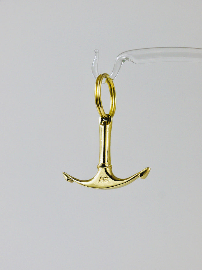 Carl Auböck Handcrafted Midcentury Brass Anchor Figurine Key Ring Chain Holder