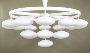 Impressive Midcentury Modern Cloud Chandelier from Volksgarten Milchhalle Vienna