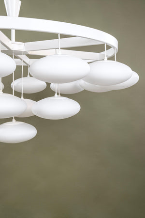 Impressive Midcentury Modern Cloud Chandelier from Volksgarten Milchhalle Vienna