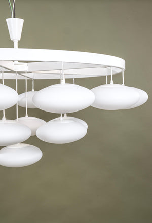 Impressive Midcentury Modern Cloud Chandelier from Volksgarten Milchhalle Vienna