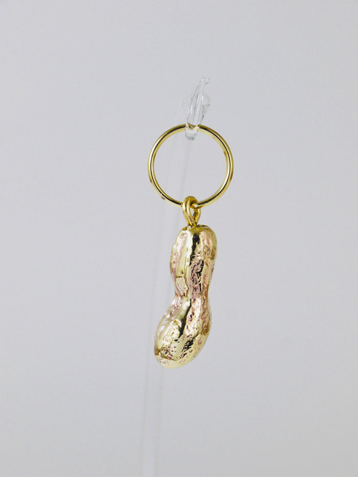 Carl Auböck Handcrafted Midcentury Peanut Brass Figurine Key Ring Chain Holder