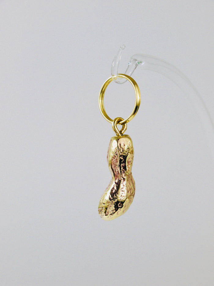 Carl Auböck Handcrafted Midcentury Peanut Brass Figurine Key Ring Chain Holder