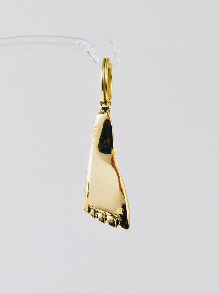 Carl Auböck Handcrafted Midcentury Foot Brass Figurine Key Ring Chain Holder