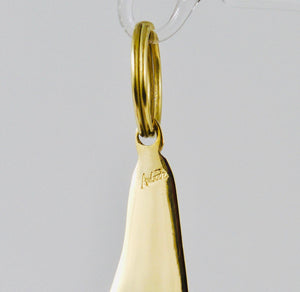 Llavero de latón con forma de pie hecho a mano, Carl Auböck, Mid-Century