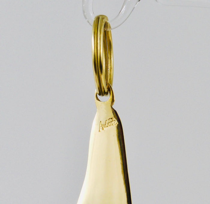 Carl Auböck Handcrafted Midcentury Foot Brass Figurine Key Ring Chain Holder