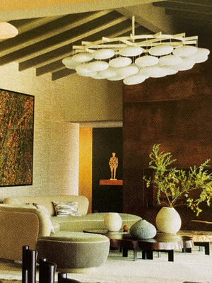 Imponente grande lampadario a nuvola Mid-Century Modern dalla Milchhalle di Vienna