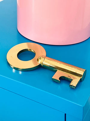Llave Modern Key grande de latón de Carl Auböck, sacacorchos y abrebotellas, Austria, años 50
