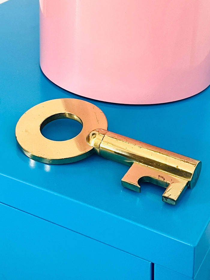 Carl Auböck Modern Key Large Brass Cork Screw, Bottle Opener, Austria, 1950s