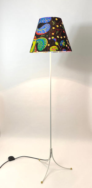 Lampadaire tripode blanc en laiton Josef Frank x J.T. Kalmar (Haus & Garten) #2057