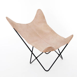Four Carl Aubock Butterly Fledermaus Suede Leather Chairs, Vienna, 1960s