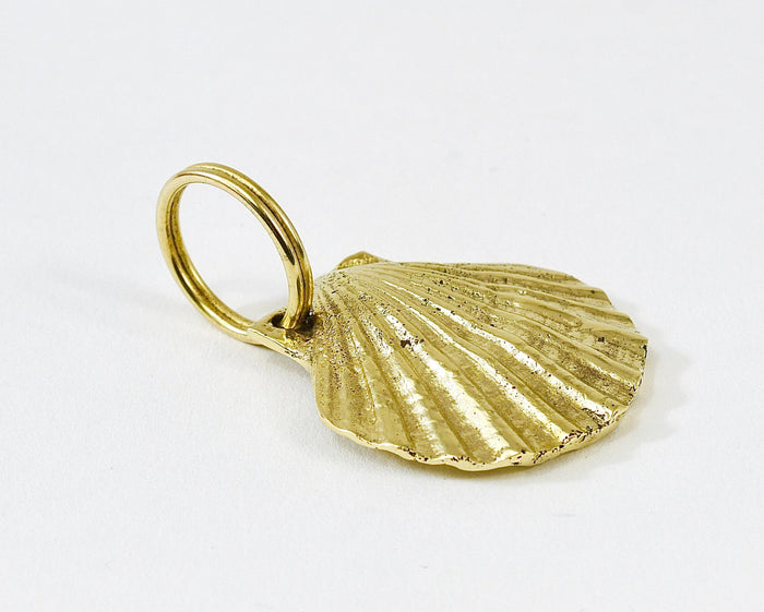 Carl Auböck Handcrafted Midcentury Brass Shell Figurine Key Ring Chain Holder