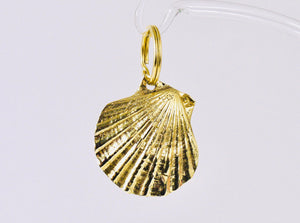 Carl Auböck Handcrafted Midcentury Brass Shell Figurine Key Ring Chain Holder